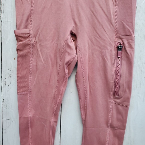 Fabletics Womens Leggings Pants Pink Power Hold Full Length Pockets No Size Tag - Picture 4 of 13